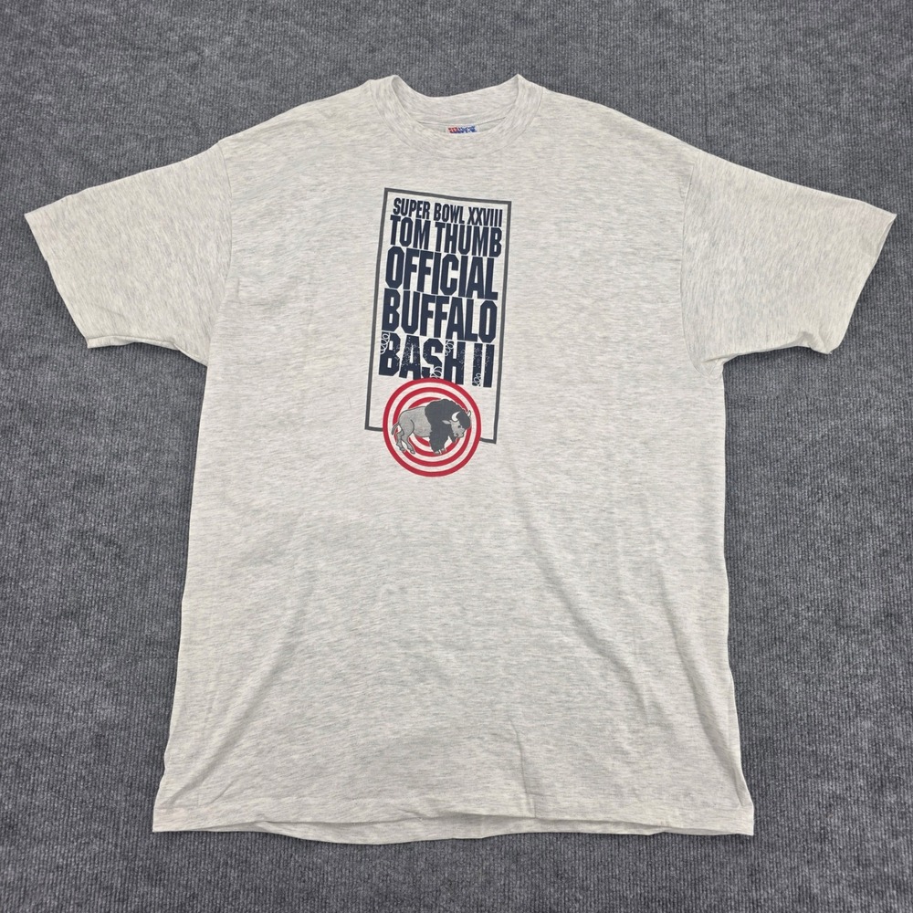 Vintage 1994 Dallas Cowboys Super Bowl XXVIII Hanes Beefy T-Shirt Gray XL USA